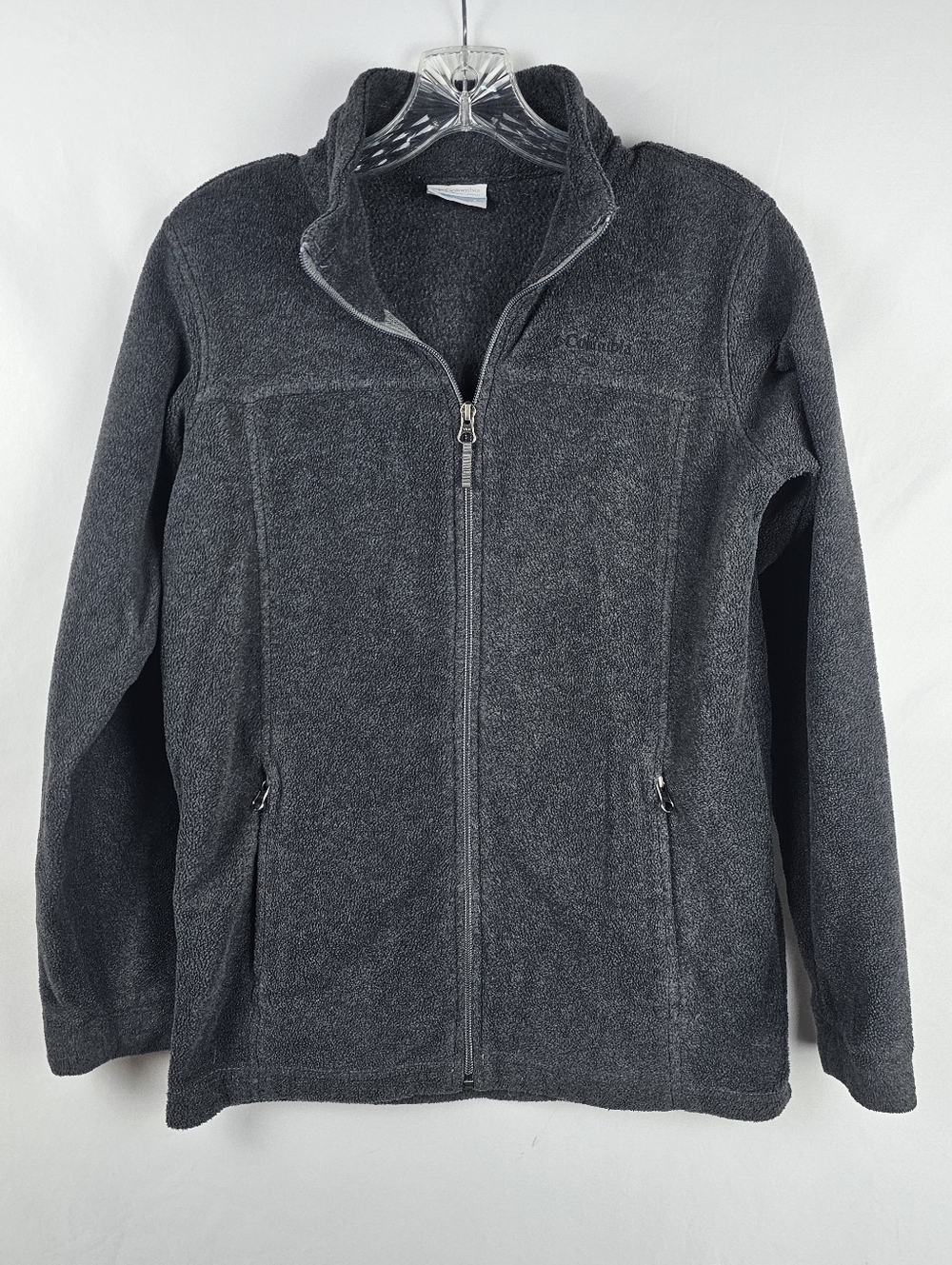 Columbia Full-Zip Fleece Jacket Women's Lg Outdoor Hiking Athleisure Lifhtweight